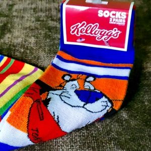 2 pairs of Fun Kellogg's Socks nwt